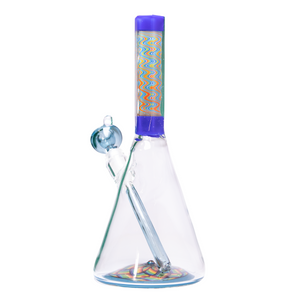 Post Glassworks Facet Linework Mini Beaker with Cap & Mat